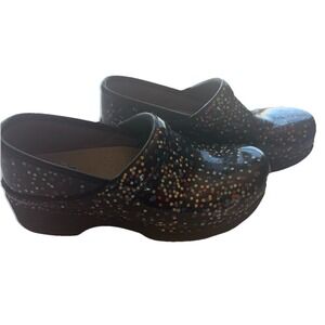 Dansko Womens LT Pro Clog Black Confetti Size 37 6.5 - 7 Healthcare Worker
